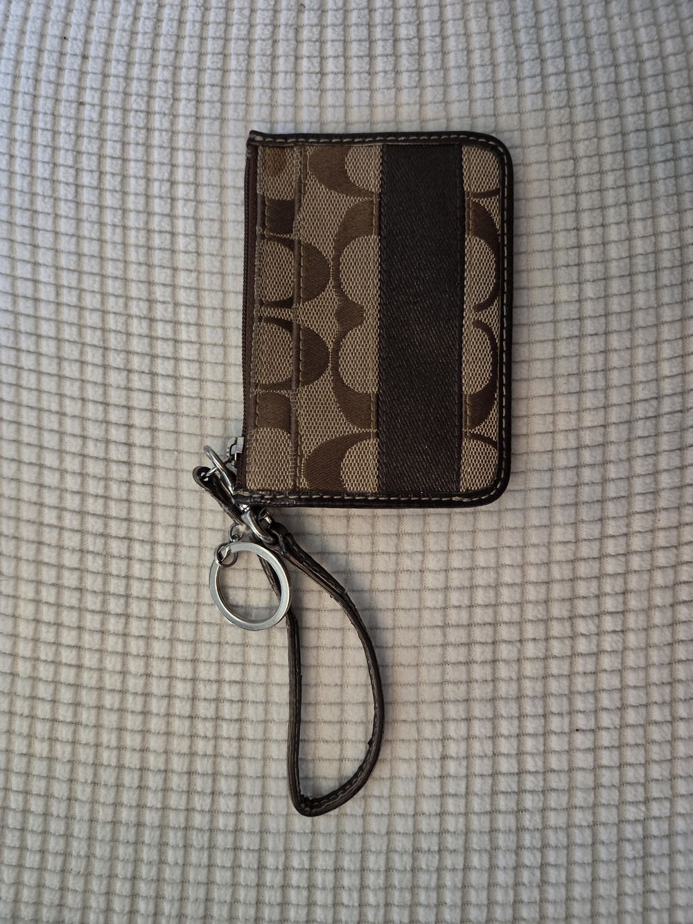 Coach Brown Signature Mini Skinny ID Case